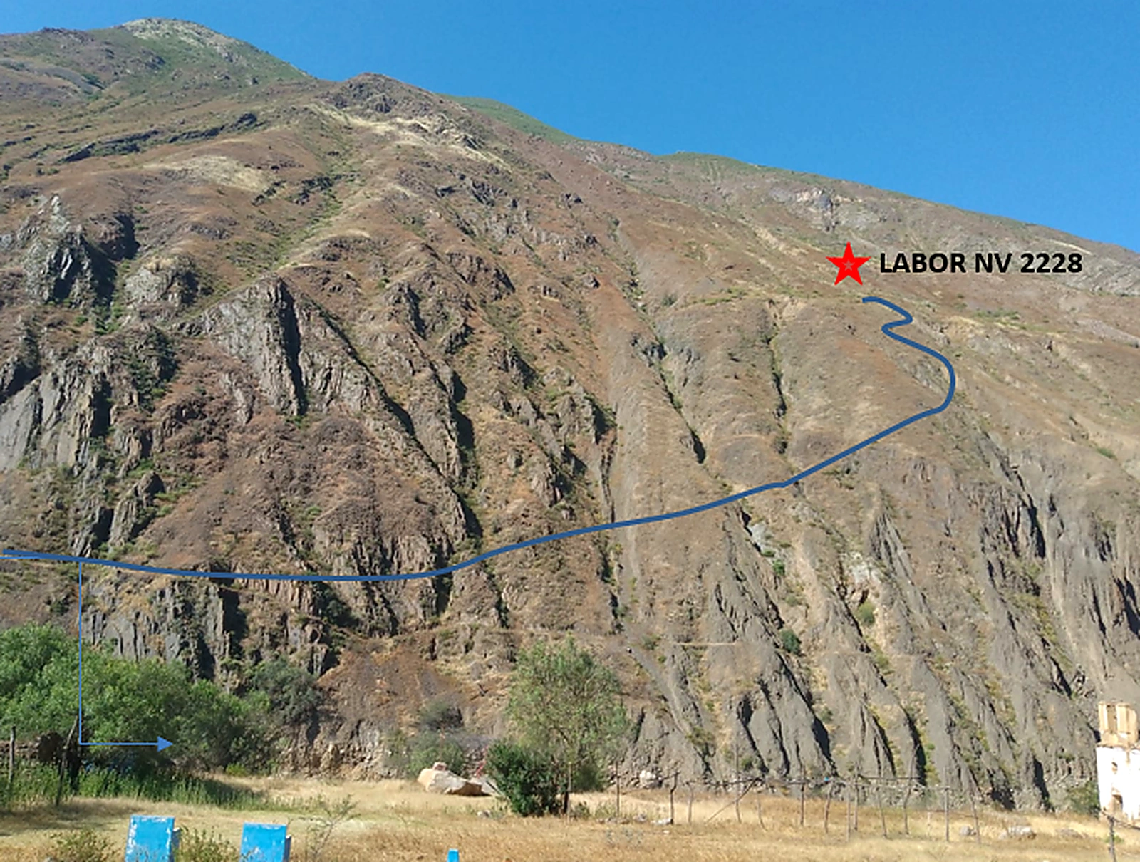Labor Nivel 2228 msnm y Traza Vial